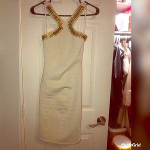 White & gold dress